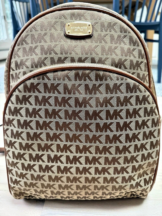 Michael Kors Handbags - Michael Kors Abbey Large MK Signature Backpack – Authentic